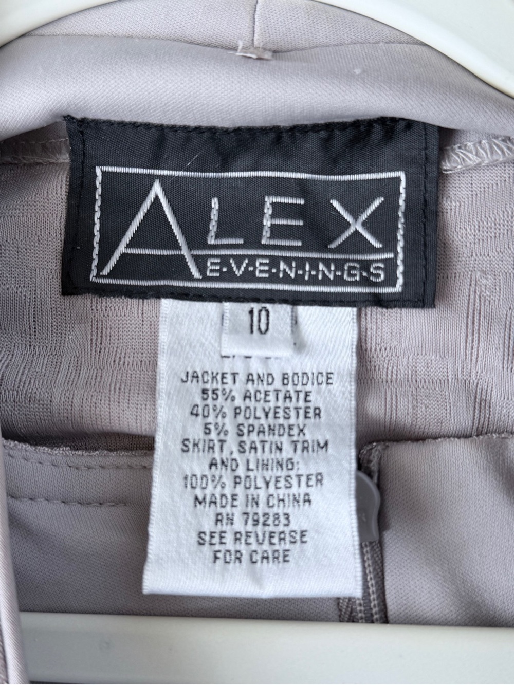 Alex Evenings Dusty Blush Two-Piece Embroidered Jacket Maxi Dress - Picture 3 of 4